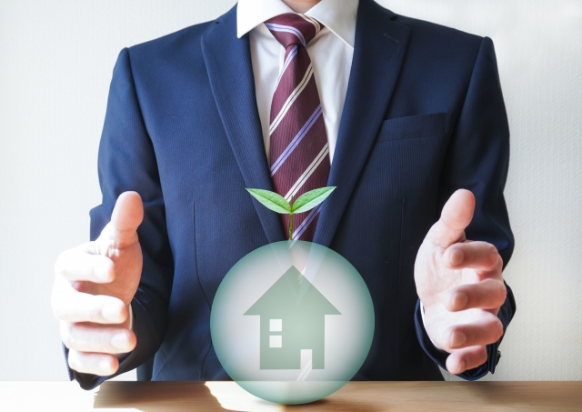 サラリーマンが環境を考える写真